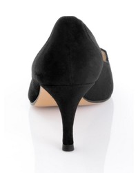 schwarze Wildleder Pumps von Alba Moda