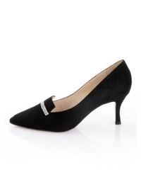 schwarze Wildleder Pumps von Alba Moda