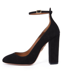 schwarze Wildleder Pumps von Aquazzura