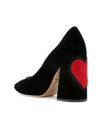 schwarze Wildleder Pumps von Charlotte Olympia