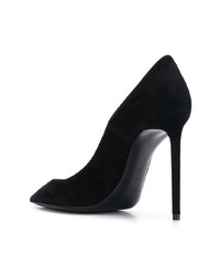 schwarze Wildleder Pumps von Saint Laurent