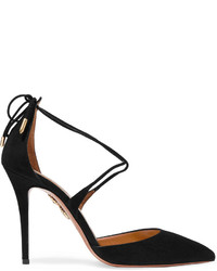 schwarze Wildleder Pumps von Aquazzura