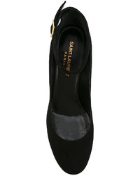 schwarze Wildleder Pumps von Saint Laurent