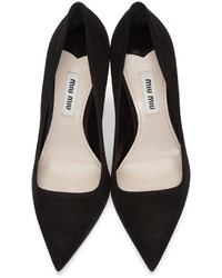 schwarze Wildleder Pumps von Miu Miu