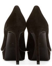 schwarze Wildleder Pumps von Saint Laurent