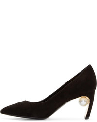 schwarze Wildleder Pumps von Nicholas Kirkwood