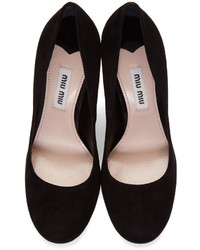 schwarze Wildleder Pumps von Miu Miu