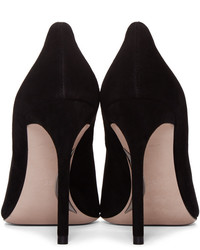 schwarze Wildleder Pumps von Miu Miu