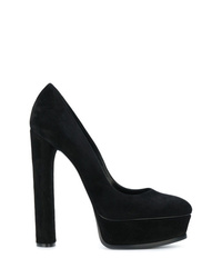 schwarze Wildleder Pumps von Casadei