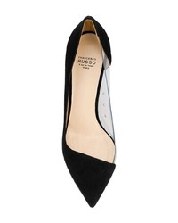 schwarze Wildleder Pumps von Francesco Russo