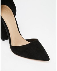 schwarze Wildleder Pumps von Asos