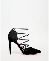 schwarze Wildleder Pumps von Asos