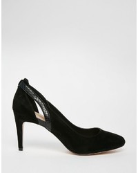 schwarze Wildleder Pumps von Asos