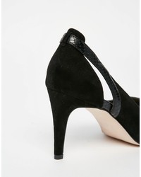 schwarze Wildleder Pumps von Asos