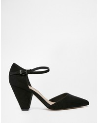 schwarze Wildleder Pumps von Asos