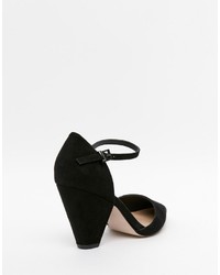 schwarze Wildleder Pumps von Asos