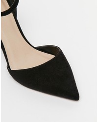 schwarze Wildleder Pumps von Asos