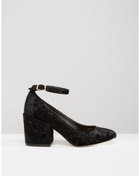 schwarze Wildleder Pumps von Asos