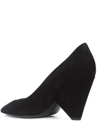 schwarze Wildleder Pumps von Saint Laurent