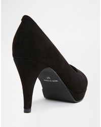 schwarze Wildleder Pumps von Oasis