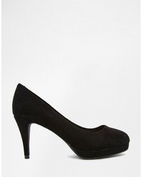 schwarze Wildleder Pumps von Oasis