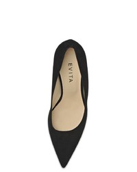 schwarze Wildleder Pumps von Evita