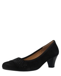 schwarze Wildleder Pumps von Gabor