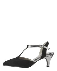 schwarze Wildleder Pumps von Heine