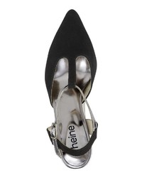 schwarze Wildleder Pumps von Heine