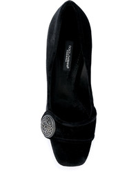 schwarze Wildleder Pumps von Dolce & Gabbana