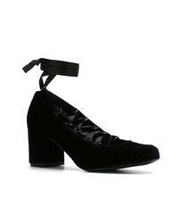 schwarze Wildleder Pumps von Olympiah