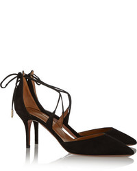 schwarze Wildleder Pumps von Aquazzura