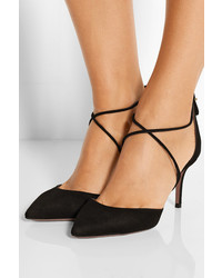 schwarze Wildleder Pumps von Aquazzura