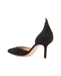 schwarze Wildleder Pumps von Francesco Russo