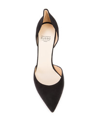 schwarze Wildleder Pumps von Francesco Russo