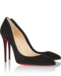 schwarze Wildleder Pumps von Christian Louboutin