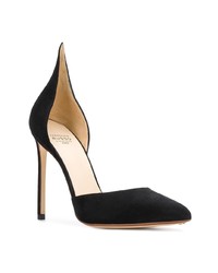 schwarze Wildleder Pumps von Francesco Russo