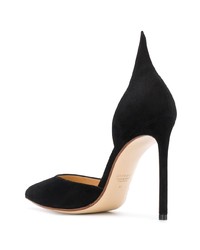 schwarze Wildleder Pumps von Francesco Russo