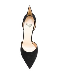 schwarze Wildleder Pumps von Francesco Russo