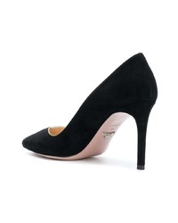 schwarze Wildleder Pumps von Prada