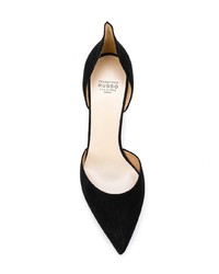 schwarze Wildleder Pumps von Francesco Russo