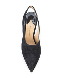 schwarze Wildleder Pumps von Paul Andrew