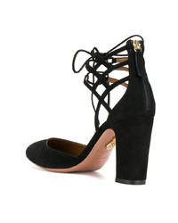 schwarze Wildleder Pumps von Aquazzura