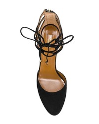 schwarze Wildleder Pumps von Aquazzura