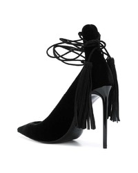 schwarze Wildleder Pumps von Saint Laurent