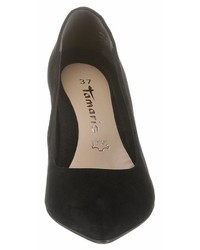 schwarze Wildleder Pumps von Tamaris