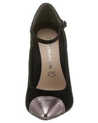 schwarze Wildleder Pumps von Tamaris