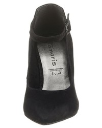 schwarze Wildleder Pumps von Tamaris