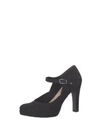 schwarze Wildleder Pumps von Tamaris