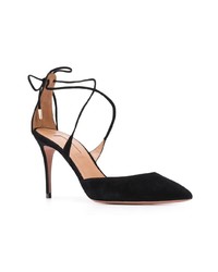 schwarze Wildleder Pumps von Aquazzura